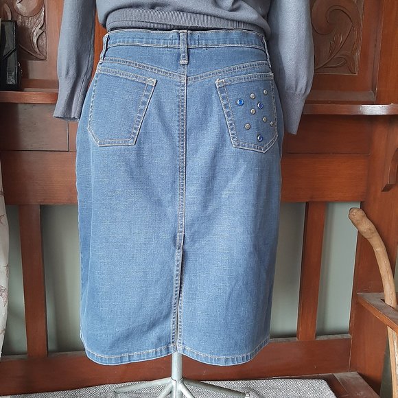 Ojay Denim Skirt - Size 12 - Picture 9 of 11